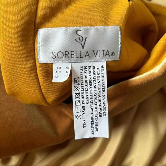 (SOLD) SORELLA VITA Floor Length Dress Amber/Gold Size Size 10 - Picture 8 of 9